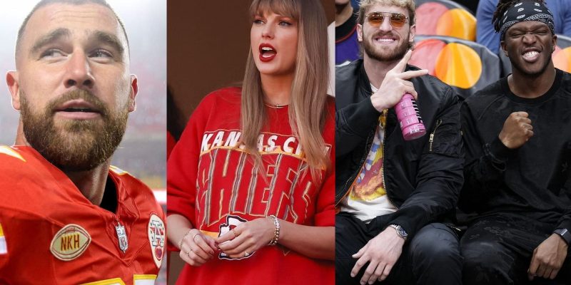 Taylor-Swift-Fans drängen sich auf Logan Paul, KSI, während die Stars die Chiefs von Travis Kelce anfeuern