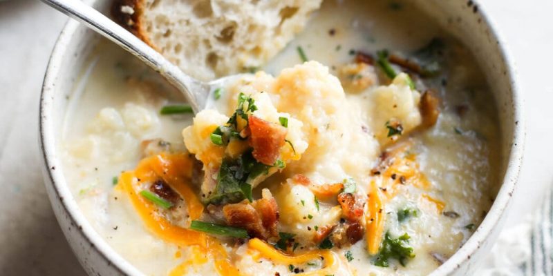 Rezept für eine üppige Blumenkohlsuppe