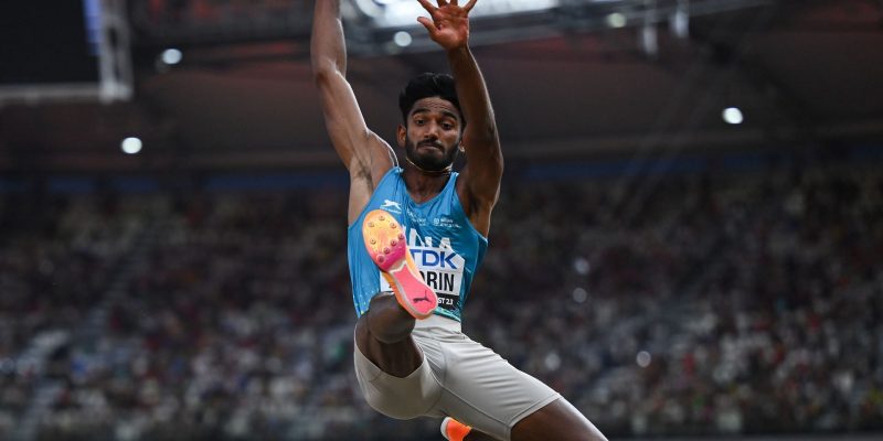 Jeswin Aldrin wird beim Belgrade Indoor Meeting Dritter im Weitsprung der Männer