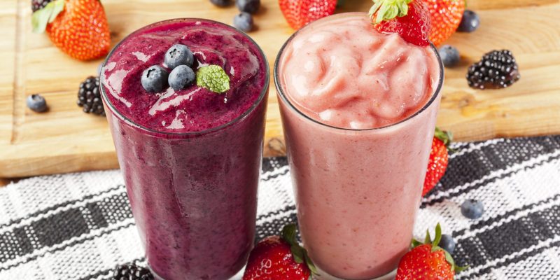 Erdbeeren-Heidelbeeren-Smoothie