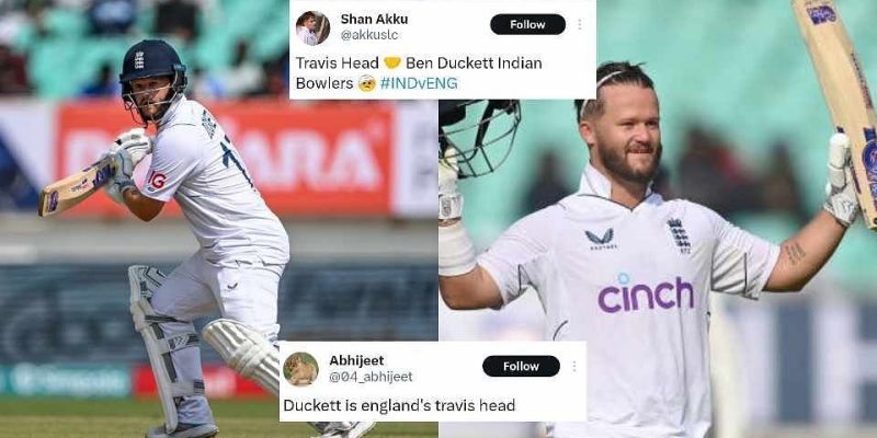 "Duckett ist Englands Travis Head" – Fans reagieren, als Ben Duckett auf indischem Boden die schnellste Test-Tonne eines Engländers zerschmettert